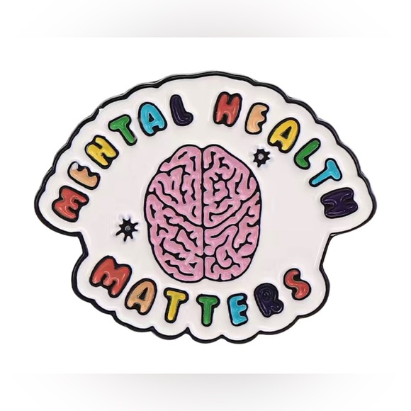 Mental Health Matters Brain Brooch/Pin - Picture 4 of 4